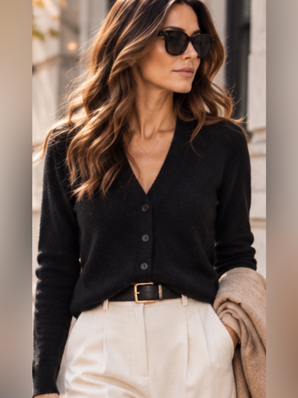 J.Crew 100% Cashmere Black V-Neck Cardigan Sweater Size S